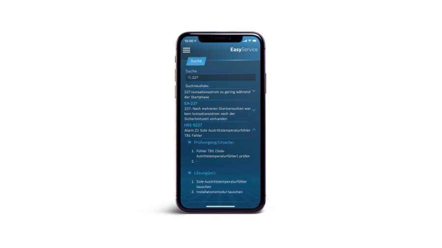 EasyService App - Fehlercode-Suche EasyService App - Fehlercode-Suche