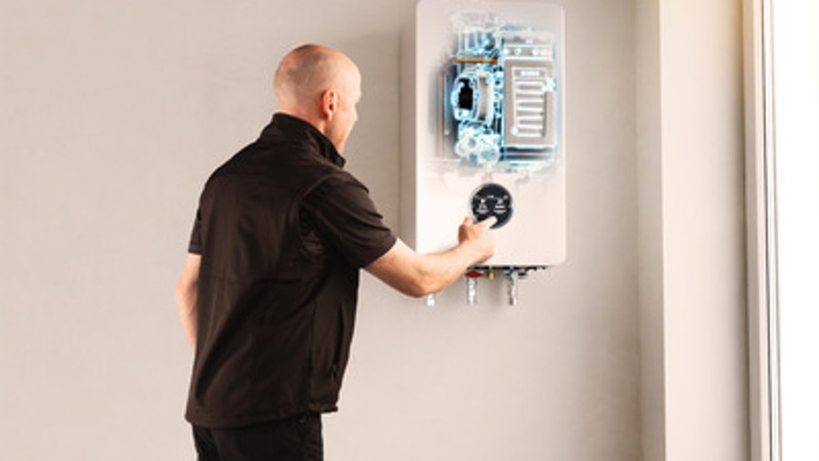 Compress Hybrid 5800i G interior utility room with installer