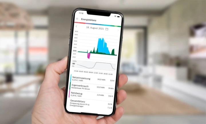 Energiebilanz kontrollieren in der Energiemanager-App von Bosch