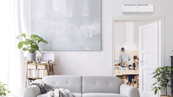 Klimagerät im Wohnzimmer