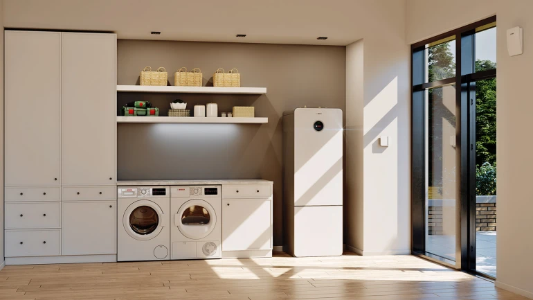 Sole-Wasser-Wärmepumpe 7800i LW in Wirtschaftsraum