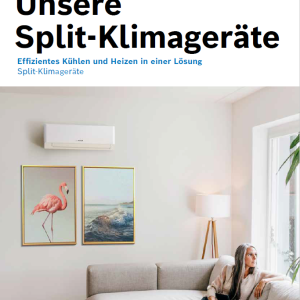 Titelseite der Broschüre Split-Klimageräte Titelseite der Broschüre Split-Klimageräte