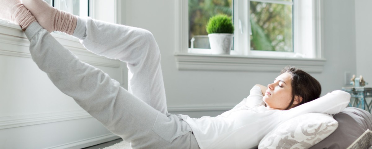 Woman enjoys air flow Woman enjoys air flow