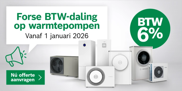 6% BTW op Warmtepompen vanaf 1/1/2026