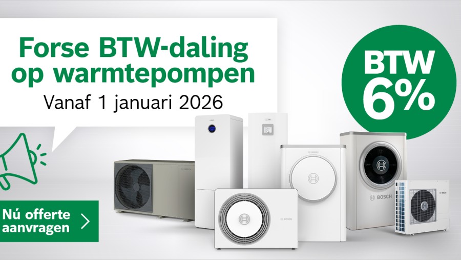 6% BTW op Warmtepompen vanaf 1/1/2026