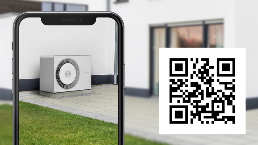 Simulatie van warmtepomp met QR Code