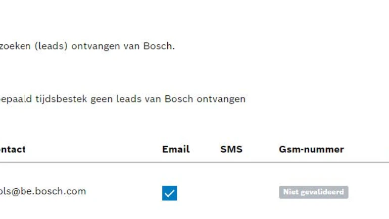 Vinkje klantenaanvragen ontvangen
