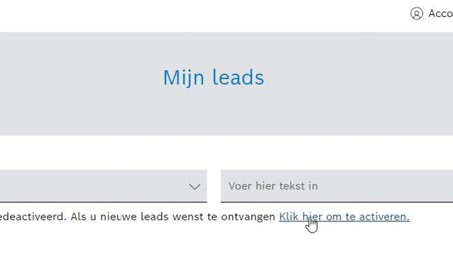 Doorklikken op de activatielink Doorklikken op de activatielink