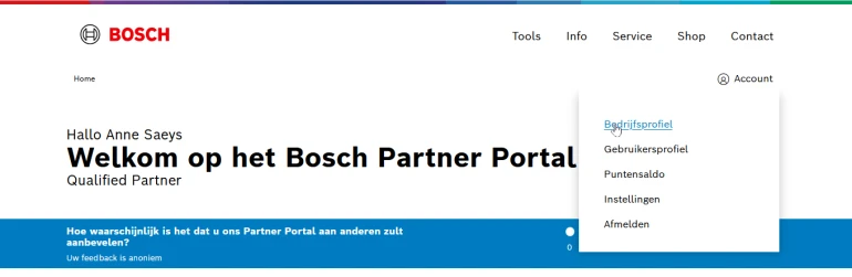 Bedrijfsprofiel aanpassen