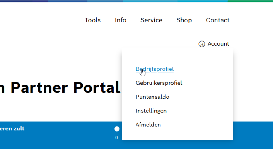 Bedrijfsprofiel aanpassen Bedrijfsprofiel aanpassen