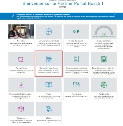 Aperçu Partner Portal