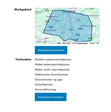Werkgebied en technieken aanpassen
