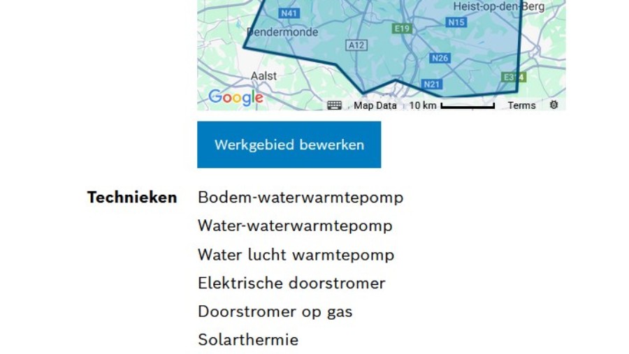 Werkgebied en technieken aanpassen Werkgebied en technieken aanpassen