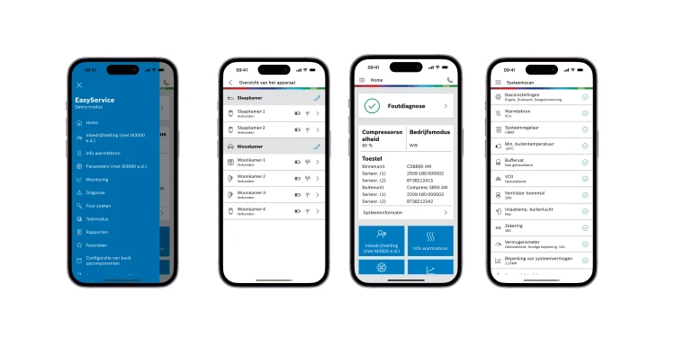 Screenshots EasyService App