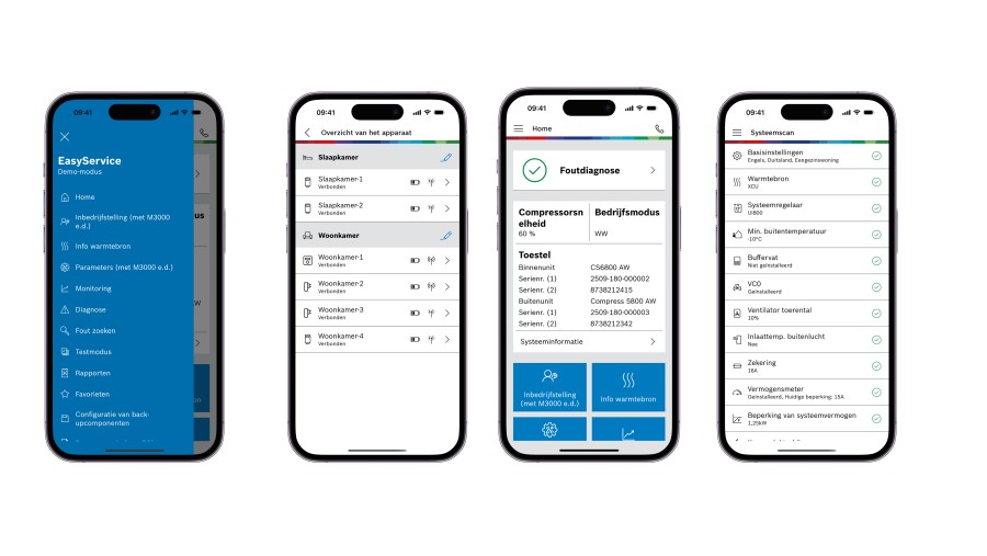 Screenshots EasyService App