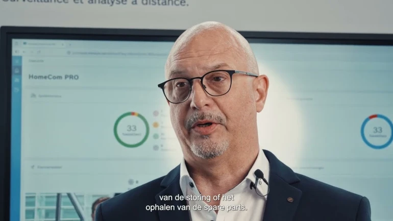 Volg de status van jouw installaties op afstand met HomeCom Pro.