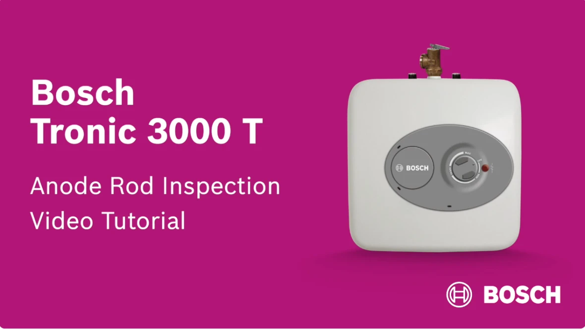 Tutoriel vidéo sur l'inspection des tiges d'anode Bosch Tronic 3000