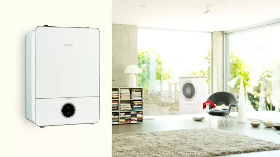 Tepelné čerpadlo Bosch - instalace v interiéru a exteriéru Tepelné čerpadlo Bosch - instalace v interiéru a exteriéru