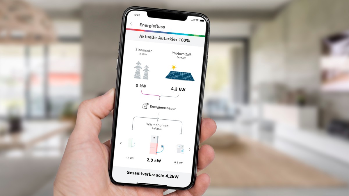 Energiefluss steuern in der Energiemanager-App von Bosch