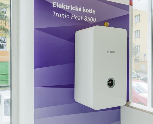 B&L Plyn-servis - showroom Bosch, elektrický kotel Tronic Heat 3500
