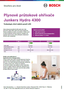 Plynové průtokové ohřívače Bosch Plynové průtokové ohřívače Bosch