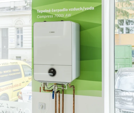 B&amp;L Plyn-servis - showroom, tepelné čerpadlo Compress 7000i Aw