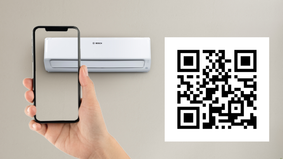 QR code augmented reality Tool für eine Bosch Klimaanlage.