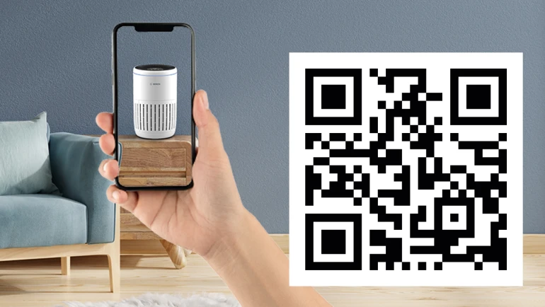qr code Luftreiniger und Luftentfeuchter