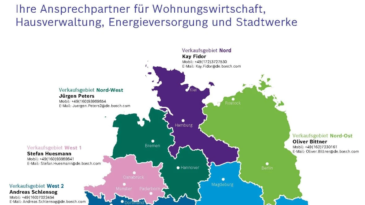 Ansprechpartner auf der Deutschlandkarte abgebildet.
