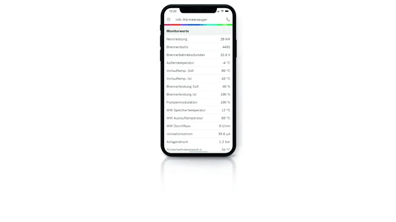 Easy-Service App Info-Wärmeerzeuger