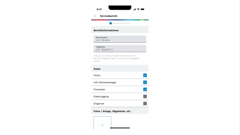 Easy-Service App Servicebericht
