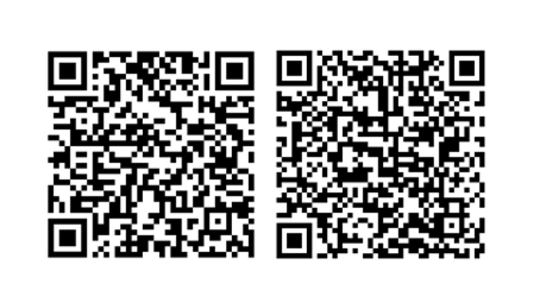 QR Codes zum AppStore und Google Play Store