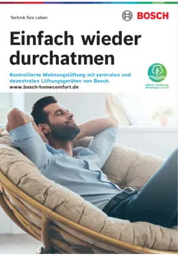 Titelbild für die Gesamtbroschüre der kontrollierte Wohnungslüftung.