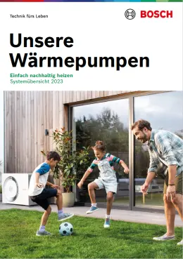 Titelbild Gesamtbroschüre über Wärmepumpen.
