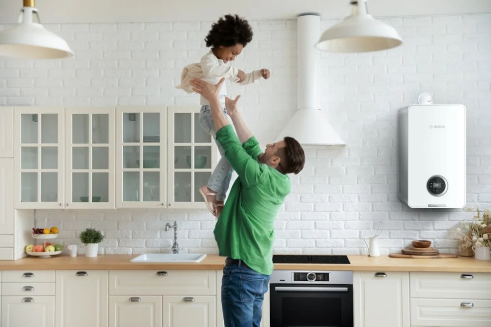 Familie in der Küche