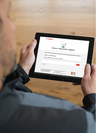 Heizlastberechnungs-Service auf Ipad