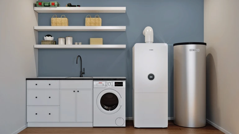 Hauswirtschaftsraum mit einer Condens 5300i WMA