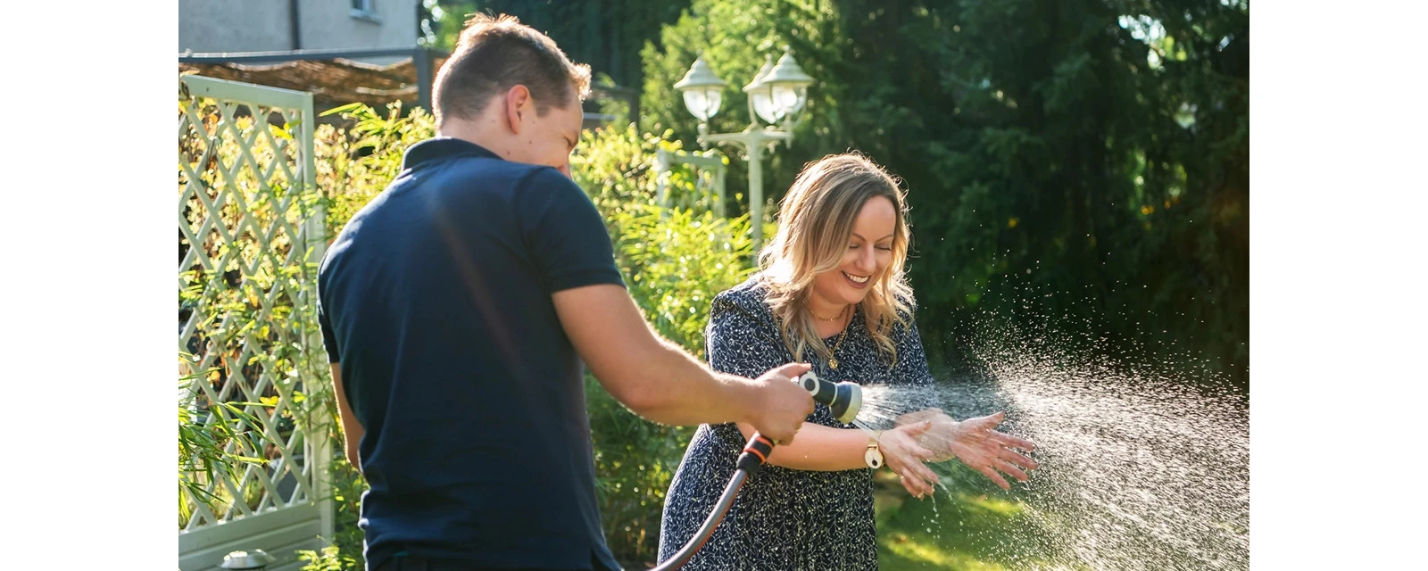 Familie Behrend im Garten