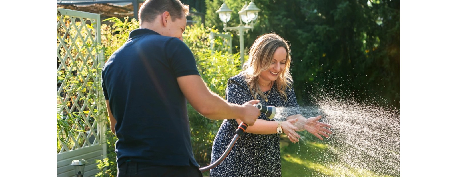 Familie Behrend im Garten