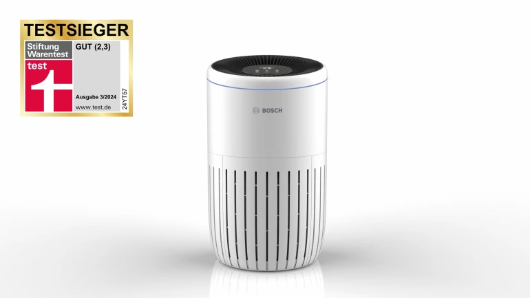 Effiziente Luftreinigung für Räume mit einer Größe von bis zu 62,5 Quadratmetern mit dem Testsieger Bosch Air 4000. (Quelle: Bosch)
