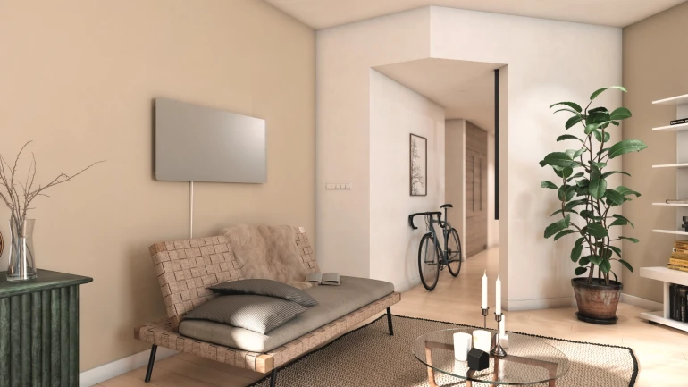 Infrarotpanel von Bosch in Spiegeloptik wandhängend