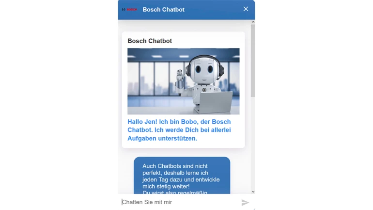 Chatbot Bobo im Bosch Partner Portal
