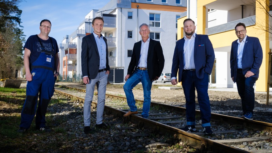 Das verantwortliche Team für die Umsetzung des Referenzobjektes in Waldkraiburg Das verantwortliche Team für die Umsetzung des Referenzobjektes in Waldkraiburg