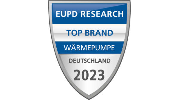 Top Brand Wärmepumpe Deutschland 2023 Siegel.