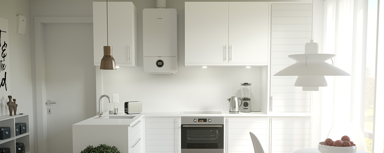 Küche mit Gas-Kombitherme Condens 7000i W Küche mit Gas-Kombitherme Condens 7000i W