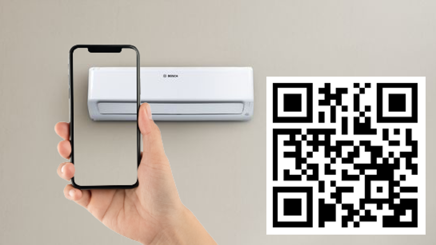 QR code augmented reality Tool für eine Bosch Klimaanlage. QR code augmented reality Tool für eine Bosch Klimaanlage.