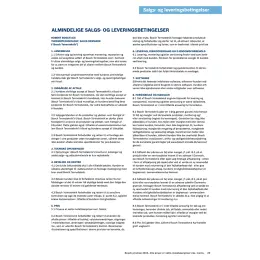 Salgs- og leveringsbetingelser