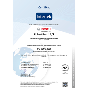 Vidste du at Bosch er ISO 9001 certificeret? Vidste du at Bosch er ISO 9001 certificeret?