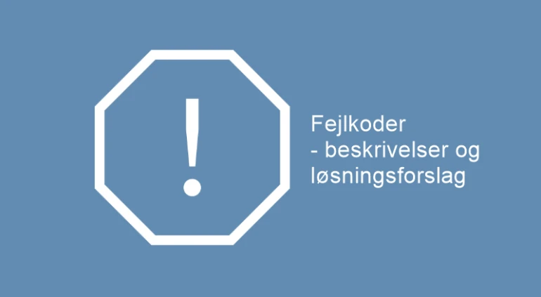Fejlkoder - Bosch varmepumper