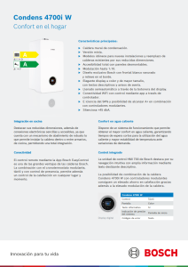 Ficha Técnica Caldera Condens 4700i W Ficha Técnica Caldera Condens 4700i W